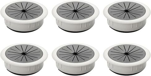 Desk Grommet,Cable Grommet 6Pcs PC Computer Desk Cable Hole Cover Organizers(White) in Saudi Arabia