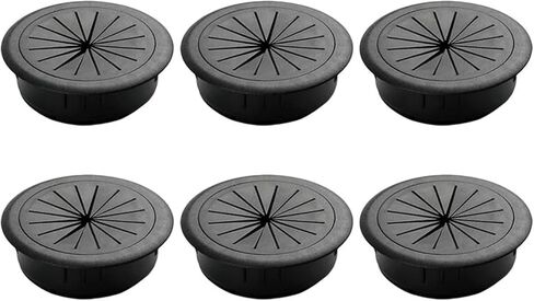 Desk Grommet,Cable Grommet 6Pcs PC Computer Desk Cable Hole Cover Organizers(White) in Saudi Arabia
