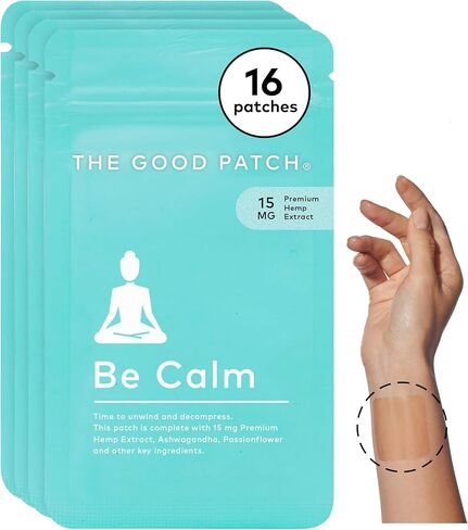 The Good Patch Relax Patches, Anxiety Relief, Natural Patch with Ashwagandha, Ginger Root, Plant Powered Wearable Wellness, Sustained Release (8 Total Patches) in Saudi Arabia