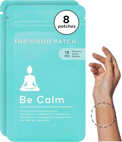 The Good Patch Relax Patches, Anxiety Relief, Natural Patch with Ashwagandha, Ginger Root, Plant Powered Wearable Wellness, Sustained Release (8 Total Patches) in Saudi Arabia
