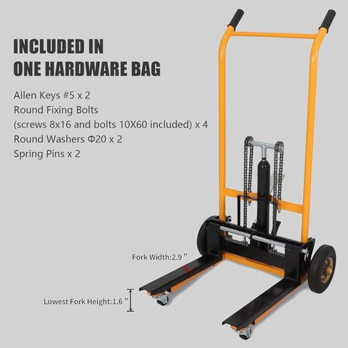 Apollo Material Lift Stacker, Hydraulic Pallet Truck Dolly 440 lbs Capacity, 35.8" Max Lift, Pallet Stacker with Swivel Casters and Steel Platform in Saudi Arabia