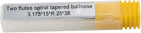 مطحنة نهاية مدببة كروية من الكربيد، ساق 1/8 بوصة، نصف قطر 0.25 مم، مطلية بـ TiAlN، لطحن الحديد الزهر باستخدام الحاسب الآلي، سبائك الصلب، 2 فلوت، طول القطع 15 مم in Kuwait