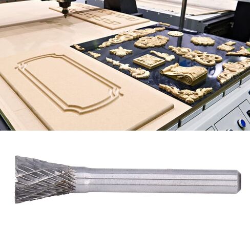 YG8 سبيكة مقلوب مخروط لدغ ملف قطع مطحنة القالب بت لتصنيع الأدوات معالجة المعادن نحت الخشب صنع المجوهرات إزالة الأزيز in Kuwait