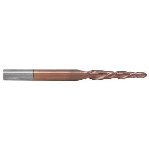 Professional Tapered End Mills Carbide Tip Ball Nose Spiral Router Bit High Precision CNC Engraving Tool for Wood Metal and Plastic Cutting Durable Tungsten Steel Construct (R1.0*20.5*D4*50) in Saudi Arabia