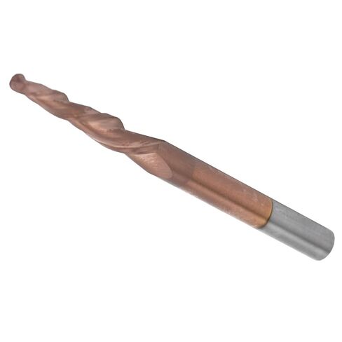 Professional Tapered End Mills Carbide Tip Ball Nose Spiral Router Bit High Precision CNC Engraving Tool for Wood Metal and Plastic Cutting Durable Tungsten Steel Construct (R1.0*20.5*D4*50) in Saudi Arabia