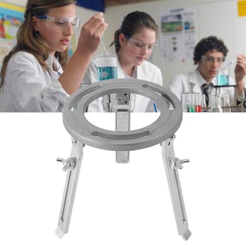 حامل ثلاثي القوائم للأكواب، طقم حامل دعم تسخين مصباح الكحول بارتفاع قابل للتعديل لمستلزمات تعليم الكيمياء المختبرية in Kuwait