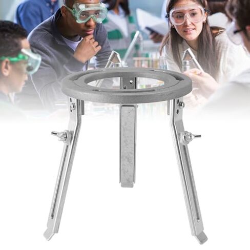 حامل ثلاثي القوائم للأكواب، طقم حامل دعم تسخين مصباح الكحول بارتفاع قابل للتعديل لمستلزمات تعليم الكيمياء المختبرية in Kuwait