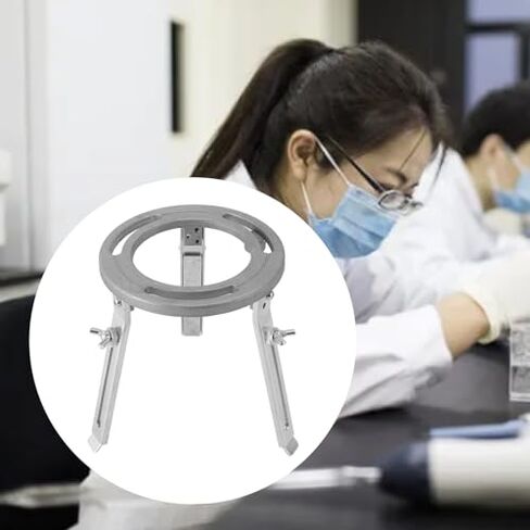 حامل ثلاثي القوائم للأكواب، طقم حامل دعم تسخين مصباح الكحول بارتفاع قابل للتعديل لمستلزمات تعليم الكيمياء المختبرية in Kuwait