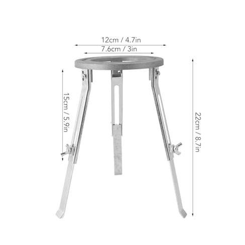 حامل ثلاثي القوائم للأكواب، طقم حامل دعم تسخين مصباح الكحول بارتفاع قابل للتعديل لمستلزمات تعليم الكيمياء المختبرية in Kuwait