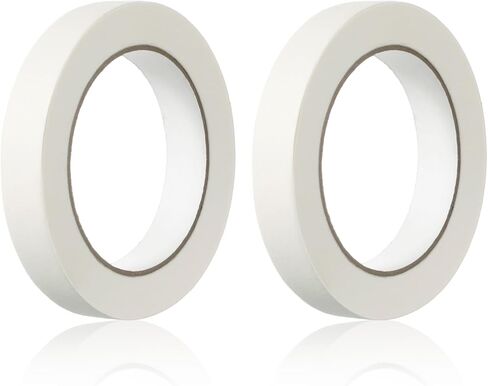 2 Rolls Writable Freezer Tape, 55 Yards Removable Refrigerator Labels, Easy Tear Masking Tape, Low Temperature Resistant Residue Free for Kitchen Food Containers Dispenser (White) in Saudi Arabia