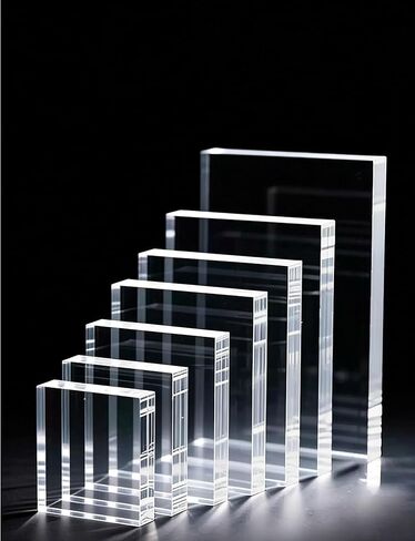 ورقة أكريليك شفافة مقاس 1 مم - لوحة PMMA عالية الشفافية للحرف اليدوية والنماذج وحالة العرض واللافتات والألواح البلاستيكية للقطع المخصص (15 × 30 سم / 5.9 × 11.8 بوصة) in Kuwait