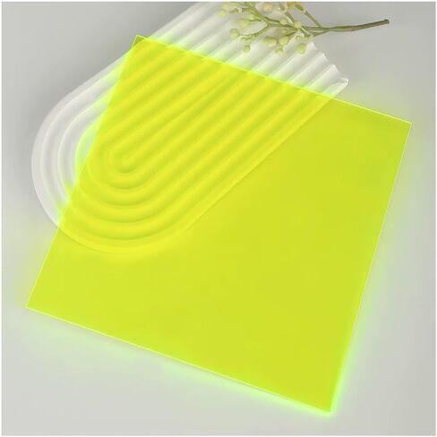 Transparent Colored Acrylic Sheets 3mm Thick, Iridescent Cast Acrylic Sheet for Laser Cutting, Sign Making, DIY Display Craft, Art Projects(Green1,20x20cm/7.9x7.9in) in Saudi Arabia