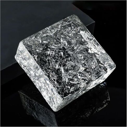 6 Packs Clear Glass Blocks Wall Decor Ice Crystal Textured Solid Rectangular Glass Bricks Used as Partition Walls Accent Wall(10x10x5cm) in Saudi Arabia