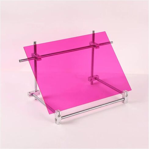 13.8 x9.8 Inch Acrylic Menu Holder with Solid Stainless Steel Base for Restaurant, Office, Shop Tabletop Display for Signage(Light Blue) in Saudi Arabia
