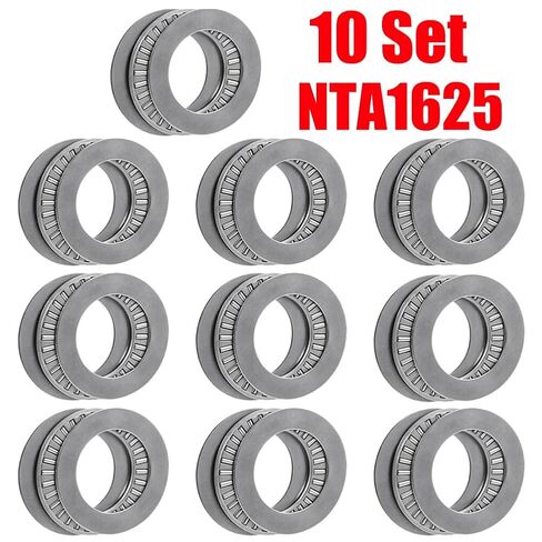 10 Sets NTA1625 Thrust Needle Roller Bearings 1" x1-9/16 x5/64 with Washers, GCr15 Steel, 10764N Dynamic Load in Saudi Arabia