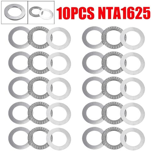 10 Sets NTA1625 Thrust Needle Roller Bearings 1" x1-9/16 x5/64 with Washers, GCr15 Steel, 10764N Dynamic Load in Saudi Arabia