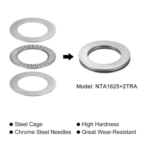 10 Sets NTA1625 Thrust Needle Roller Bearings 1" x1-9/16 x5/64 with Washers, GCr15 Steel, 10764N Dynamic Load in Saudi Arabia