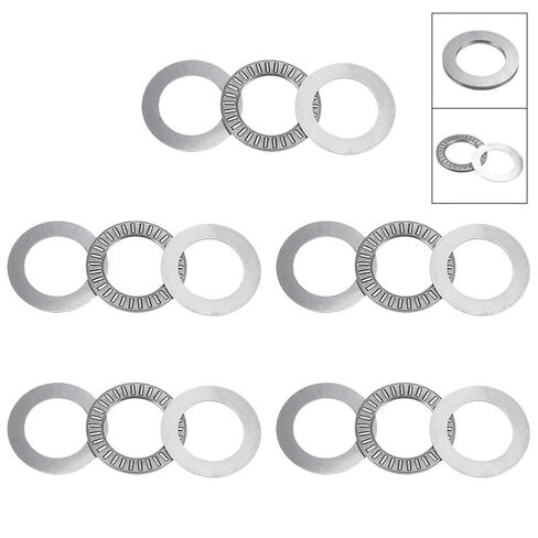 10 Sets NTA1625 Thrust Needle Roller Bearings 1" x1-9/16 x5/64 with Washers, GCr15 Steel, 10764N Dynamic Load in Saudi Arabia