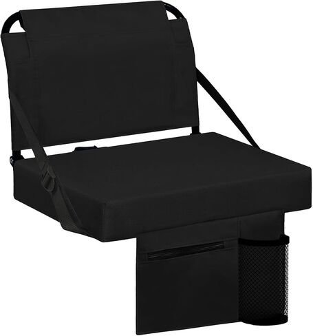 Stadium Seat for Bleachers with Back Support and Wide Padded Cushion Stadium Chair - Includes Shoulder Strap and Cup Holder in Saudi Arabia