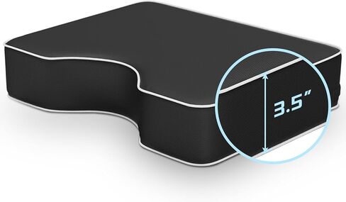 وسائد مقعد الاستاد مقاومة للماء، وسائد مقعد قابلة للحمل بسُمك إضافي 3.5 سم، وسادة داخلية وخارجية للمناسبات الرياضية، أسود in Kuwait