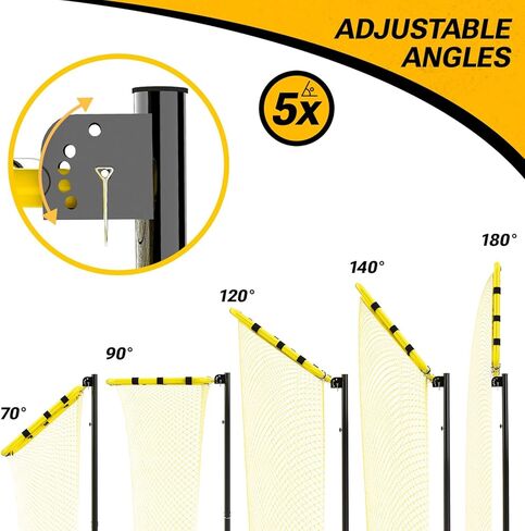 شبكة تدريب الكرة الطائرة القابلة للتعديل بطول 10.5 قدم من ديمبلز إكسيل مع 3 مستويات ارتفاع و5 زوايا إرجاع للكرة (70 درجة - 180 درجة)، تتضمن الكرة الطائرة ومضخة وحقيبة حمل وأكياس رمل للتمرين في الأماكن المغلقة/الخارجية in Kuwait
