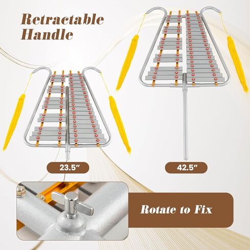 HONEY JOY 29 Notes Glockenspiel Percussion Kit, Aluminum Marching Xylophone w/Adjustable Handle, 2 Mallets, Belt Clip & Belt, Educational Musical Instrument for Adults, Beginners & Professionals in Saudi Arabia