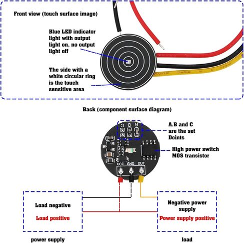 2Pcs DC3-24V 10A Capacitive Touch Switches Sensors Module for Touch Switches LED Light Modifications in Saudi Arabia