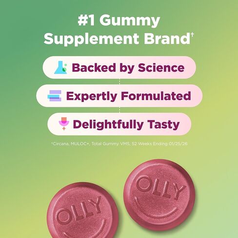 OLLY Heartburn Helper Gummy Supplement, Fast Relief of Occasional Heartburn,* Tricalcium Phosphate, Berry Breeze Flavored, 20 Servings - 40 Count in Saudi Arabia