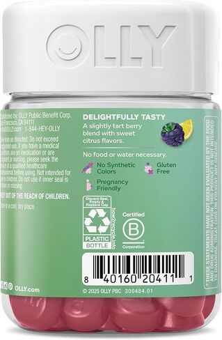 OLLY Heartburn Helper Gummy Supplement, Fast Relief of Occasional Heartburn,* Tricalcium Phosphate, Berry Breeze Flavored, 20 Servings - 40 Count in Saudi Arabia