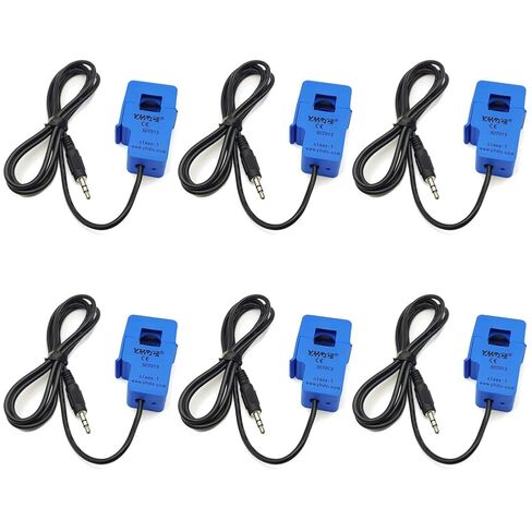 6PCS SCT-013-020 20A 1V AC Current Transformer Sensor SCT013 Non-invasive Split Core Transformer in Saudi Arabia