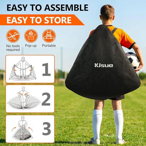 Soccer Goal, Kids Soccer Goals for Backyard Set of 2, 4 x 3ft Soccer Net Training Equipment, Pop Up Toddler Soccer Goal for Outdoor Indoor Sports Games with Soccer Ball, Ladder, Cones, Targets in Saudi Arabia