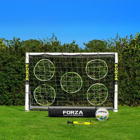 هدف كرة القدم للأطفال مقاس 6 × 4 أقدام من فورزا - هدف الفناء الخلفي رقم 1 في العالم! | صناعة بريطانية 100%، إعداد لمدة دقيقتين، حزمة قوائم المرمى غير القابلة للكسر - اشترِ FORZA، العب إلى الأبد! in Kuwait