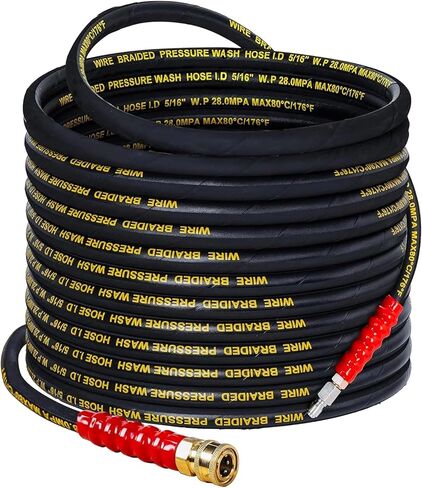 100 FT Pressure Washer Hose with 3/8" Quick Connect, 4000 PSI Kink Resistant High Tensile Wire Power Washer Hose in Kuwait