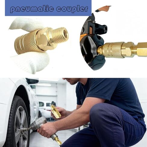 12PCS 1/4" NPT Quick Connect Air Coupler, Industrial Male Air Hose Fittings, Heavy Duty Quick Connector for Air Tools​ (12PCS Male) in Saudi Arabia