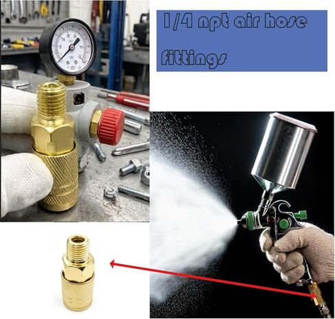 12PCS 1/4" NPT Quick Connect Air Coupler, Industrial Male Air Hose Fittings, Heavy Duty Quick Connector for Air Tools​ (12PCS Male) in Saudi Arabia