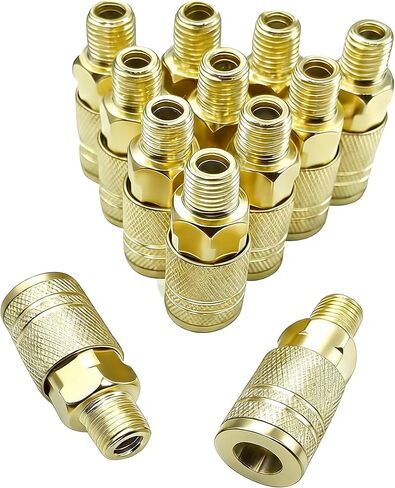 12PCS 1/4" NPT Quick Connect Air Coupler, Industrial Male Air Hose Fittings, Heavy Duty Quick Connector for Air Tools​ (12PCS Male) in Saudi Arabia