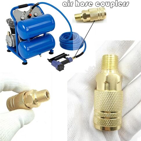 12PCS 1/4" NPT Quick Connect Air Coupler, Industrial Male Air Hose Fittings, Heavy Duty Quick Connector for Air Tools​ (12PCS Male) in Saudi Arabia