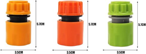 3 Colors/Set Garden Hose Quick Adapter Connectors Faucet Leakproof Extender Watering Pipe Connect Accessories Large Inner Diameter 2cm Small Inner Diameter 1.5cm in Saudi Arabia