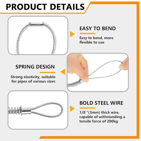 10 قطع من خرطوم السوط، كابلات فحص السوط الآمنة 1/8 بوصة × 20 بوصة للخراطيم الهيدروليكية والصناعية وخراطيم الضغط، وقيود إيقاف السوط لخراطيم قطر 1/2 بوصة - 1-1/4 بوصة in Kuwait