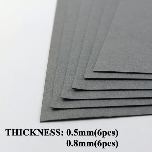 WOTIAN 0.5mm/0.8mm Non-Asbestos Gasket 290×370mm DIY Sealing Material Paper for Gasoline Diesel Engine Lawnmower Generator Go Kart Mini Bike (6pcs 0.5mm and 6pcs 0.8mm) in Kuwait