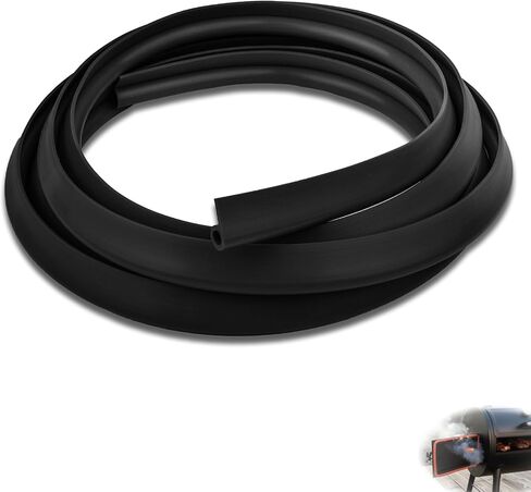 13ft Silicone P-Gasket Seal for Smoker Door Seal Barbecue Smoker Door Gasket, Thick 7/16" Wide 7/8" High Temp Material (Black) in Saudi Arabia