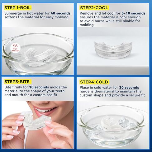 Anti Snore Mouthpiece – Adjustable Intraoral Device Designed to Help Reduce Snoring for Adults (18+) (Clear) in Kuwait