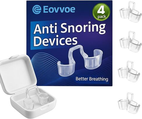 Anti Snoring Devices, Snoring Solution with Adjustable Snore Stopper, 3-Gear Fit, Improves Airflow, Reusable – 4 Pack in Kuwait