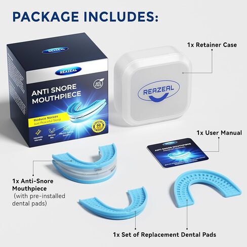 Anti Snore Mouthpiece – Adjustable Intraoral Device Designed to Help Reduce Snoring (1 Pack) in Kuwait