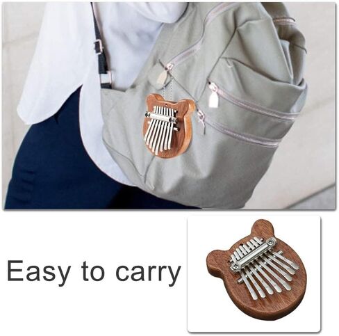 خشب متين 8 مفاتيح إصبع البيانو ماريمبا إصبع الإبهام البيانو ماريمبا ملحق موسيقي للأطفال البالغين المبتدئين in Kuwait