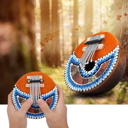 Thumb Piano, 7 Key Coconut Shell Portable Thumb Piano Tuneable Kalimba Mbira African Finger Musical Instrument for Children AdultThumb piano Kalimba in Saudi Arabia
