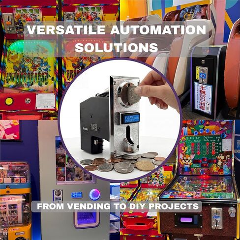 Sintron ST-001 Advanced 8-Channel Coin Acceptor Validator - Programmable Multi-Coin Selector for Automation Systems, Vending, Massage Chairs, Arcade & DIY - Works with Arduino (Pulse/Serial) in Kuwait