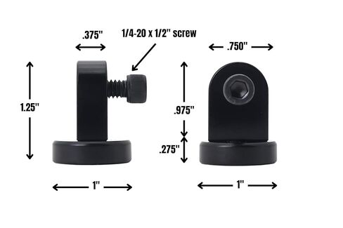 Miniature Magnetic Mag Base for Dial Indicators with 40 Pounds Holding Power. Size 1-1/4 inch x 1 inch (Magnetic Base Alone) in Saudi Arabia