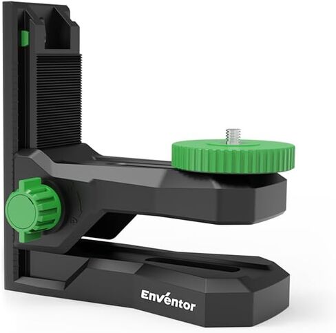 Enventor Fine-tuning Bracket for Laser Level, 1/4"-20 Male Threaded L-Shape Magnetic Pivoting Adapter for Wall & Ceiling Mounted, 360° Adjustable Support, Height Adjustment in Kuwait