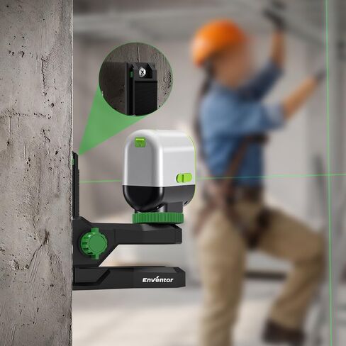 Enventor Fine-tuning Bracket for Laser Level, 1/4"-20 Male Threaded L-Shape Magnetic Pivoting Adapter for Wall & Ceiling Mounted, 360° Adjustable Support, Height Adjustment in Kuwait